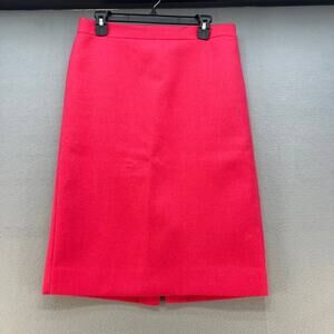 J Crew No 2 Pencil Skirt 100% Wool Women's Size 8T Pink